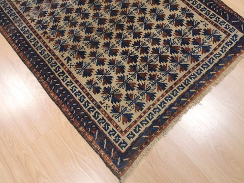 Baluch Beige Hand Knotted 31 X 64 Area Rug 100-110129 Image 5