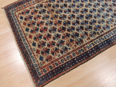 Baluch Beige Hand Knotted 31 X 64 Area Rug 100-110129 Image 7