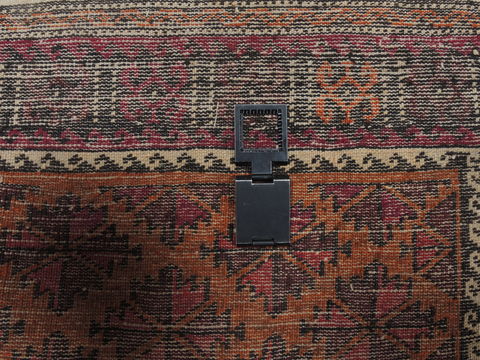 Baluch Orange Hand Knotted 37 X 62 Area Rug 100-110132 Image 11