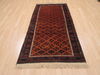 Baluch Orange Hand Knotted 37 X 62  Area Rug 100-110132 Thumb 1