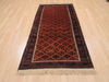 Baluch Orange Hand Knotted 37 X 62 Area Rug 100-110132 Thumb 1