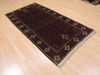 Baluch Brown Runner Hand Knotted 35 X 67  Area Rug 100-110134 Thumb 3