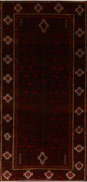 Afghan Baluch Brown Runner 6 to 9 ft Wool Carpet 110134