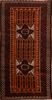 Baluch Orange Runner Hand Knotted 33 X 67  Area Rug 100-110137 Thumb 0