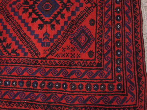 Baluch Red Runner Hand Knotted 43 X 129 Area Rug 100-110144 Image 10