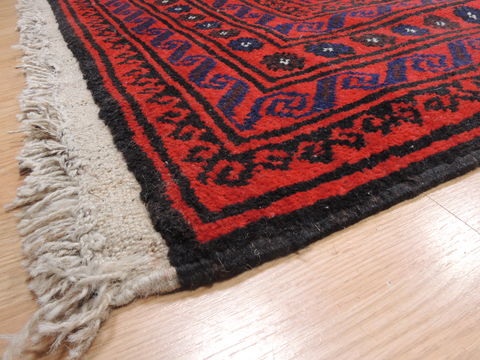 Baluch Red Runner Hand Knotted 43 X 129 Area Rug 100-110144 Image 8