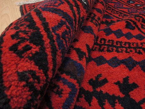 Baluch Red Runner Hand Knotted 43 X 129 Area Rug 100-110144 Image 9