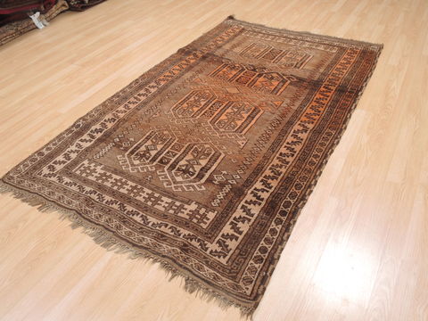 Baluch Brown Hand Knotted 45 X 72 Area Rug 100-110147 Image 1