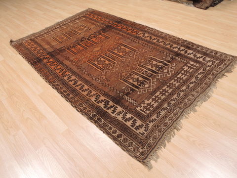Baluch Brown Hand Knotted 45 X 72 Area Rug 100-110147 Image 2