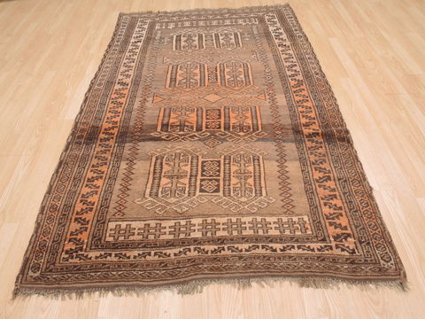 Baluch Brown Hand Knotted 45 X 72 Area Rug 100-110147 Image 3