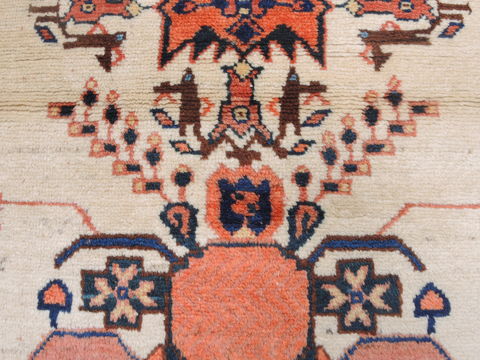 Afshar Beige Square Hand Knotted 39 X 43 Area Rug 100-110149 Image 6