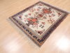 Afshar Beige Square Hand Knotted 39 X 43 Area Rug 100-110149 Thumb 2