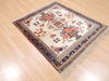 Afshar Beige Square Hand Knotted 39 X 43 Area Rug 100-110149 Thumb 3