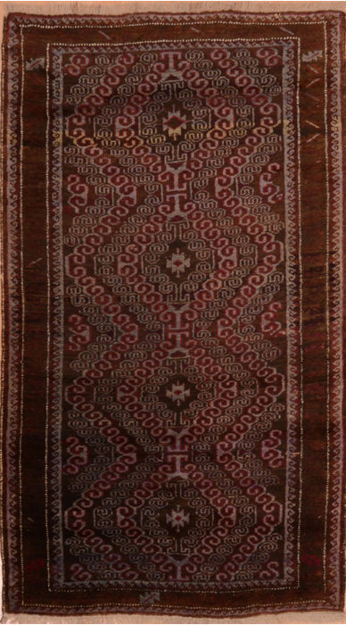 Baluch Brown Hand Knotted 33 X 60 Area Rug 100-110155 Image 0