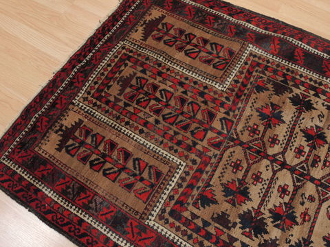 Baluch Beige Hand Knotted 37 X 57 Area Rug 100-110156 Image 10