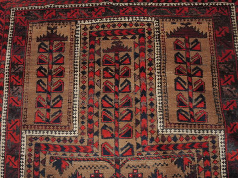 Baluch Beige Hand Knotted 37 X 57 Area Rug 100-110156 Image 9