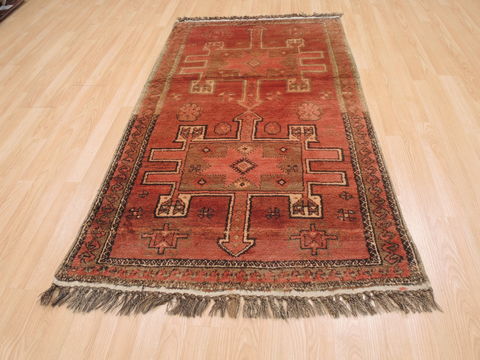 Baluch Orange Hand Knotted 36 X 61 Area Rug 100-110158 Image 1