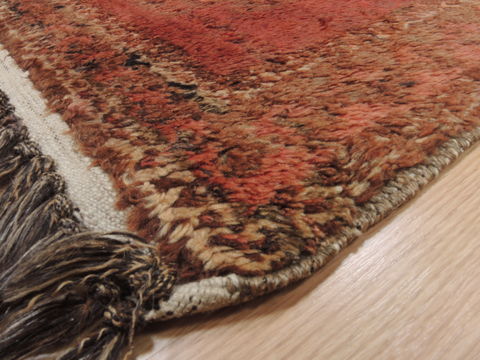 Baluch Orange Hand Knotted 36 X 61 Area Rug 100-110158 Image 7