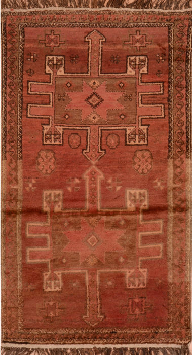 Baluch Orange Hand Knotted 36 X 61 Area Rug 100-110158 Image 0