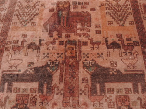 Baluch Beige Hand Knotted 37 X 68 Area Rug 100-110160 Image 6