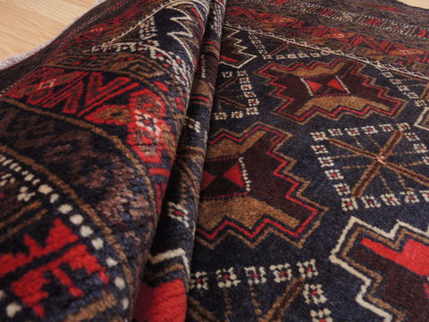 Baluch Blue Hand Knotted 310 X 610 Area Rug 100-110162 Image 3