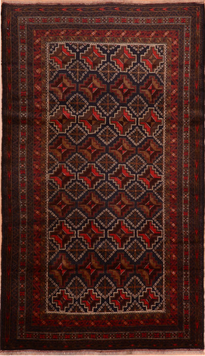 Baluch Blue Hand Knotted 310 X 610 Area Rug 100-110162 Image 0