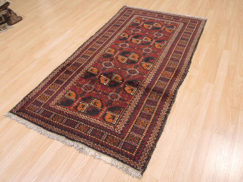 Baluch Red Hand Knotted 33 X 60 Area Rug 100-110166 Image 2