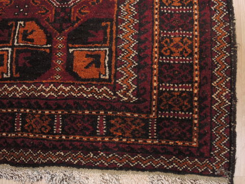 Baluch Red Hand Knotted 33 X 60 Area Rug 100-110166 Image 3