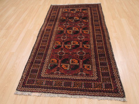 Baluch Red Hand Knotted 33 X 60 Area Rug 100-110166 Image 9