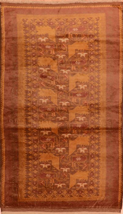 Baluch Brown Hand Knotted 37 X 68 Area Rug 100-110167 Image 0