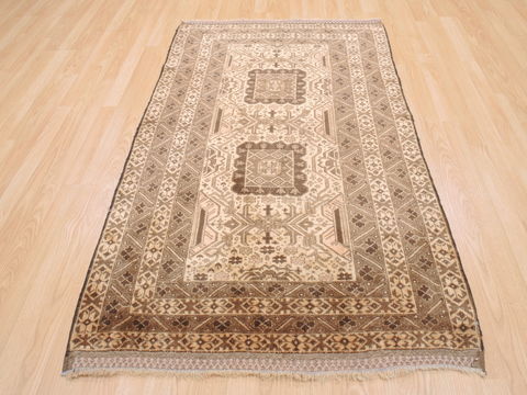 Baluch Beige Hand Knotted 35 X 58 Area Rug 100-110168 Image 1