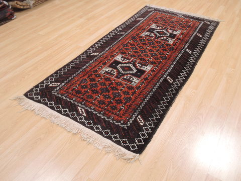 Baluch Red Hand Knotted 38 X 60 Area Rug 100-110169 Image 2