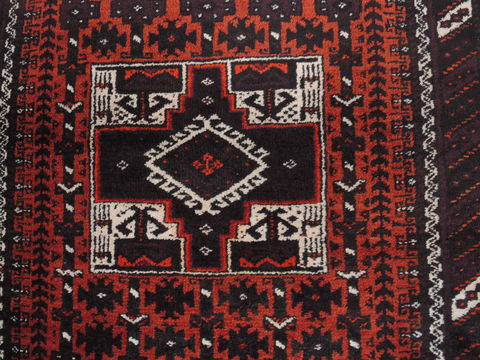 Baluch Red Hand Knotted 38 X 60 Area Rug 100-110169 Image 5