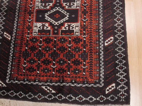 Baluch Red Hand Knotted 38 X 60 Area Rug 100-110169 Image 6