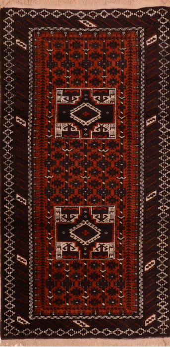 Baluch Red Hand Knotted 38 X 60 Area Rug 100-110169 Image 0
