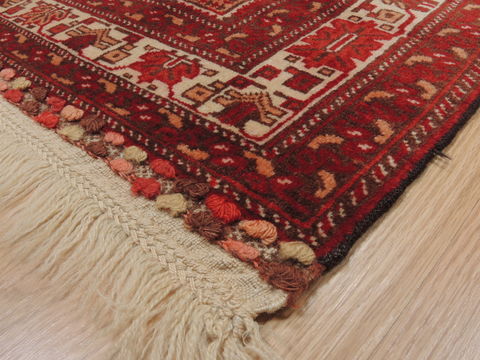 Baluch Beige Hand Knotted 32 X 60 Area Rug 100-110170 Image 1