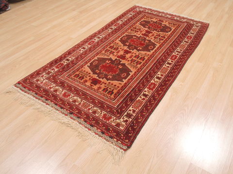 Baluch Beige Hand Knotted 32 X 60 Area Rug 100-110170 Image 6