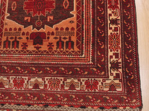 Baluch Beige Hand Knotted 32 X 60 Area Rug 100-110170 Image 8