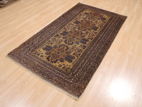 Baluch Brown Hand Knotted 36 X 63 Area Rug 100-110173 Image 2