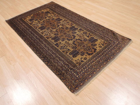 Baluch Brown Hand Knotted 36 X 63 Area Rug 100-110173 Image 3