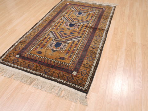Baluch Brown Hand Knotted 38 X 64 Area Rug 100-110174 Image 6