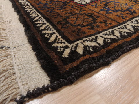 Baluch Brown Hand Knotted 38 X 64 Area Rug 100-110174 Image 8