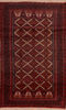 Baluch Red Hand Knotted 35 X 510  Area Rug 100-110175 Thumb 0