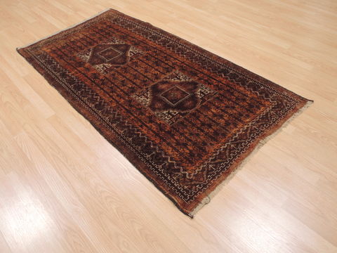 Baluch Brown Hand Knotted 32 X 60 Area Rug 100-110176 Image 3