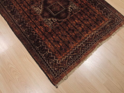Baluch Brown Hand Knotted 32 X 60 Area Rug 100-110176 Image 4