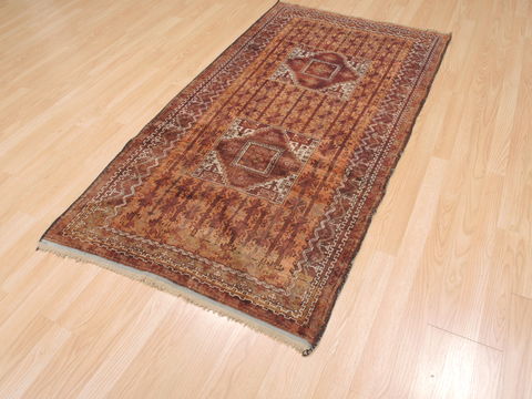 Baluch Brown Hand Knotted 32 X 60 Area Rug 100-110176 Image 7