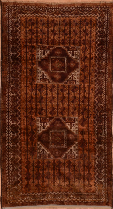 Baluch Brown Hand Knotted 32 X 60 Area Rug 100-110176 Image 0