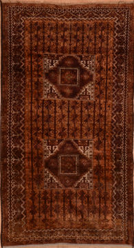 Baluch Brown Hand Knotted 3'2" X 6'0"  Area Rug 100-110176
