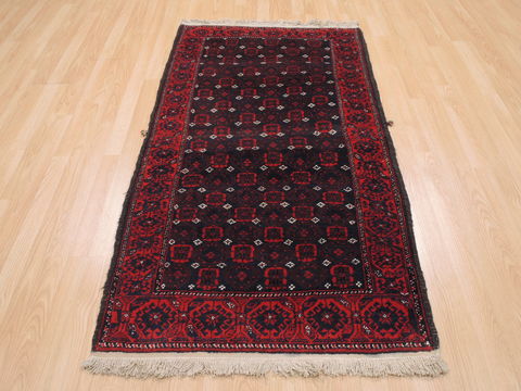 Baluch Blue Hand Knotted 31 X 59 Area Rug 100-110177 Image 1