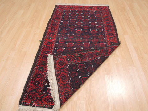 Baluch Blue Hand Knotted 31 X 59 Area Rug 100-110177 Image 8
